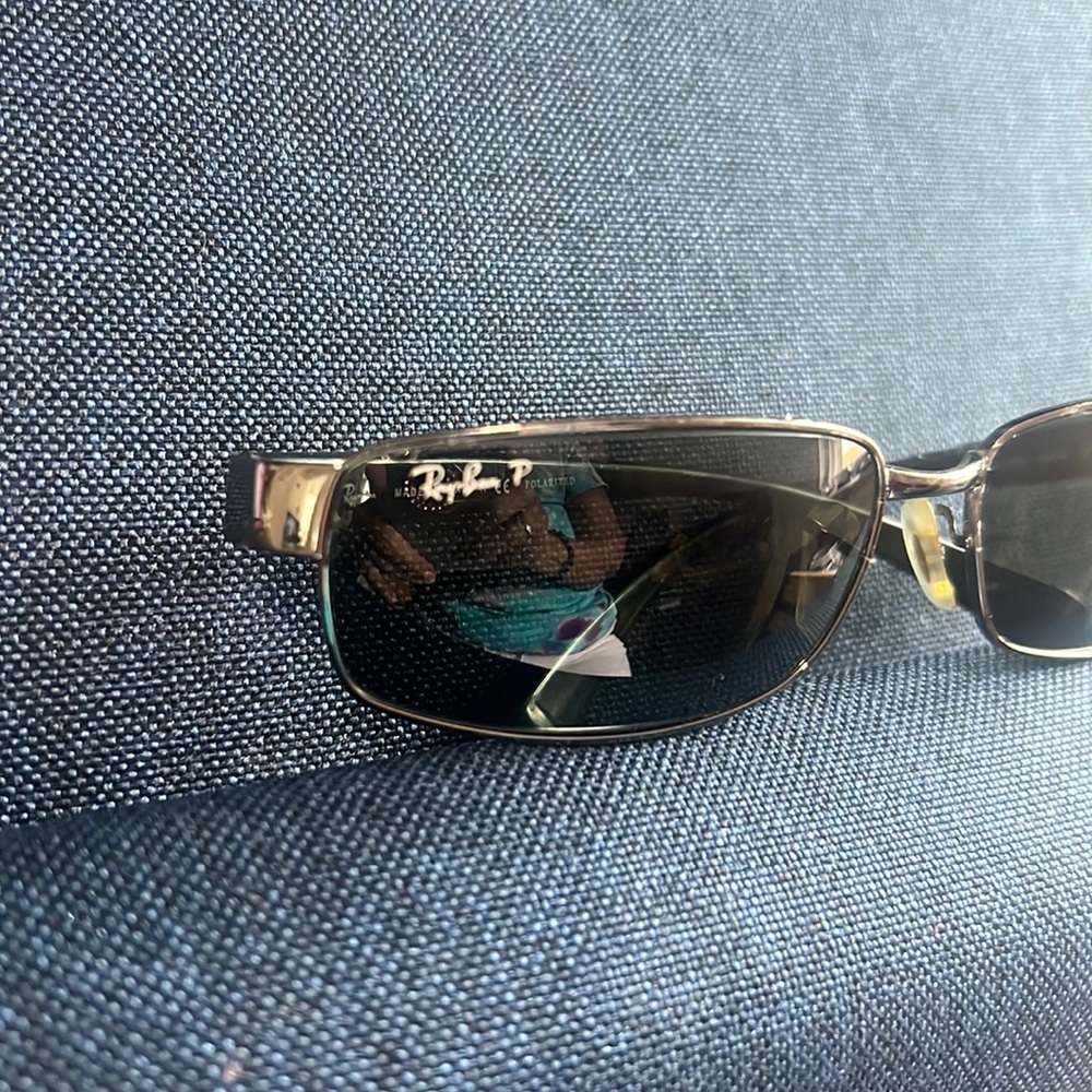 Ray-Ban RB3364 Metal Polarized rectangular Sunglasses